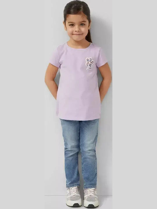 Kids Short-Sleeved Blouse Lilac