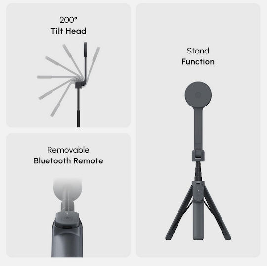 Shiftcam Selfie Stick Τρίποδο Κινητού Bluetooth Μαύρο