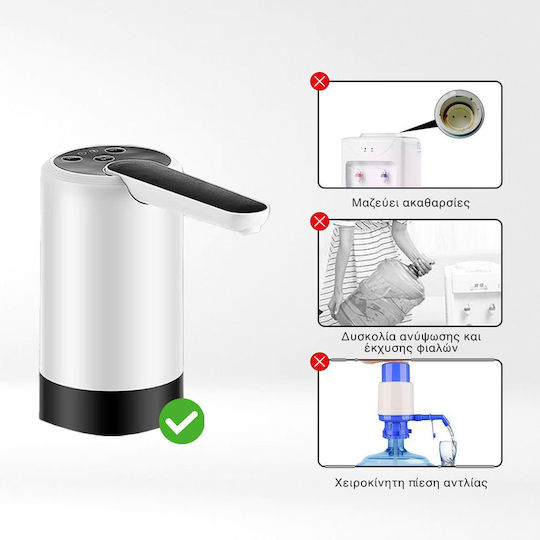 Battery Kitchen Water Pump Plastic Silver