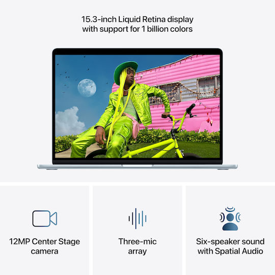 Apple MacBook Air 15.3" IPS Retina Display (M5-10-Core/16GB/512GB SSD/10-Core GPU) Sky Blue (US Keyboard)