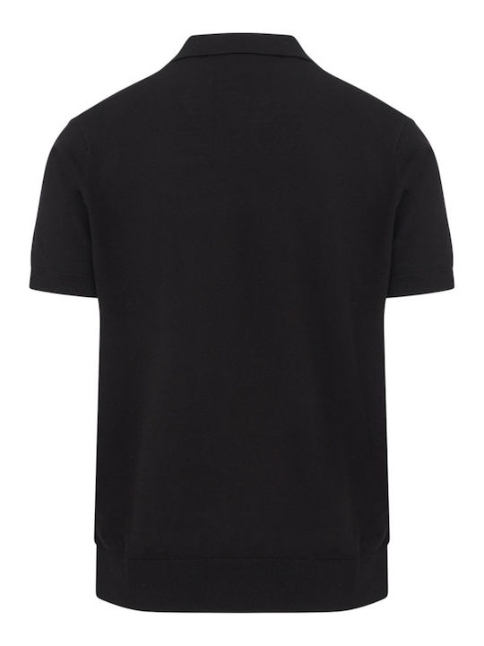 Polo Short Sleeve Black Blouse