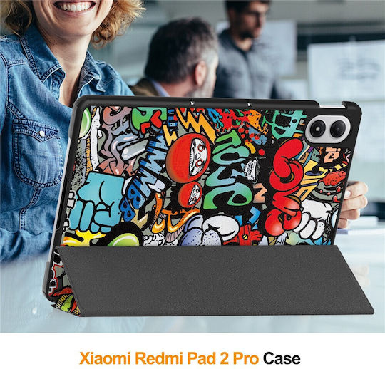Smartcase Flip Cover Xiaomi Redmi Pad 2 Pro 12.1 Inch Graffiti