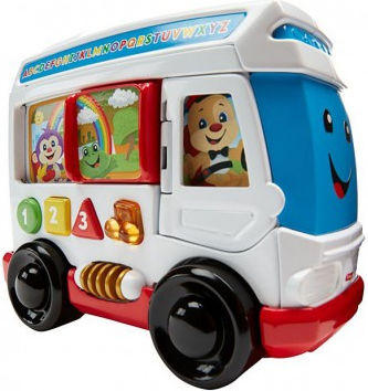 Fisher Price Vehicul Laugh and Learn Bus cu Muzică Lumină și Sunete pentru 6+ Luni