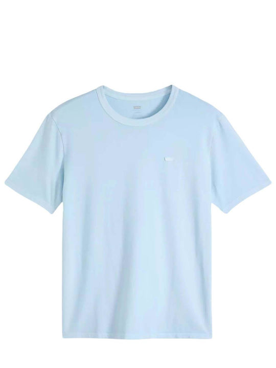 Herrenblusen Kurzarm T-Shirt Hellblau