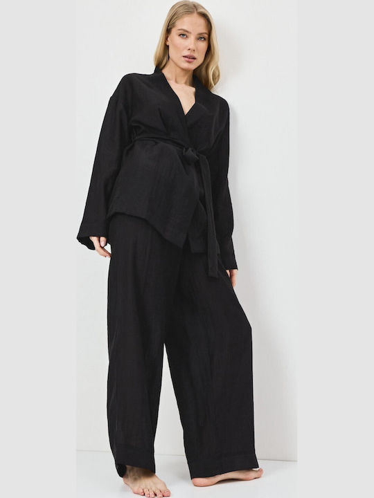 Aruelle Summer Women's Pyjama Set Black