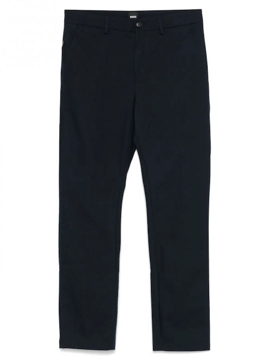 Trousers Chino Elastic in Slim Fit Dark Blue