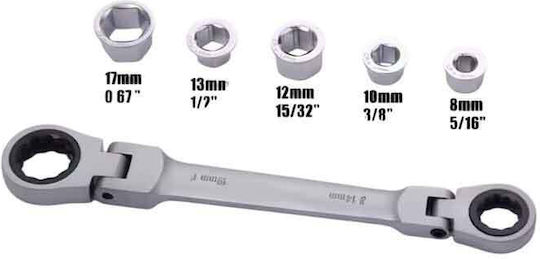 Deutsche Polygon-Schlüssel Französischer Ratschenring Doppelzweck 10mm 11mm 12mm 13mm 14mm 15mm 16mm 17mm 18mm 19mm 20mm 21mm 22mm 23mm 24mm 25mm 26mm 27mm 30mm 32mm 6mm 7mm 8mm 9mm