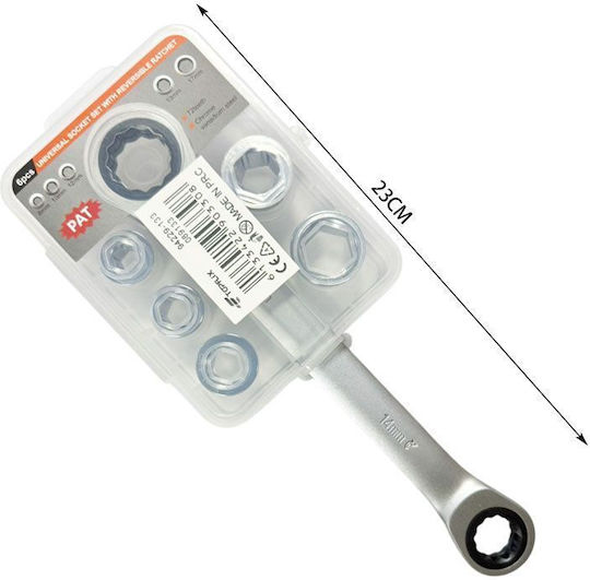 Deutsche Polygon-Schlüssel Französischer Ratschenring Doppelzweck 10mm 11mm 12mm 13mm 14mm 15mm 16mm 17mm 18mm 19mm 20mm 21mm 22mm 23mm 24mm 25mm 26mm 27mm 30mm 32mm 6mm 7mm 8mm 9mm