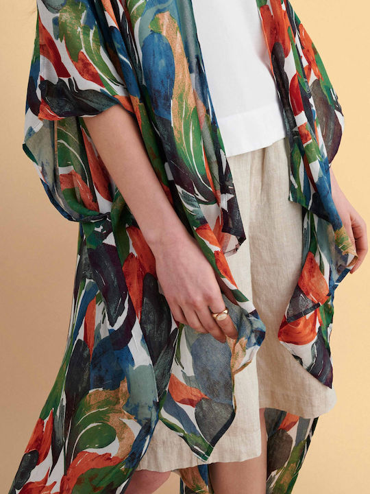 Long Women's Kimono Red