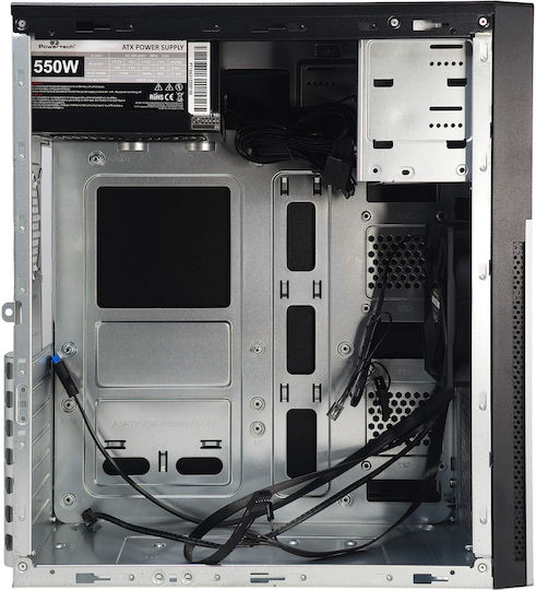 Powertech PT-1563 Midi Tower Computergehäuse Schwarz