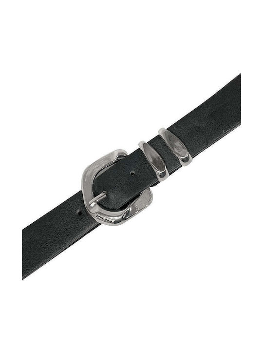 Wide Elastic Women's Black Belt