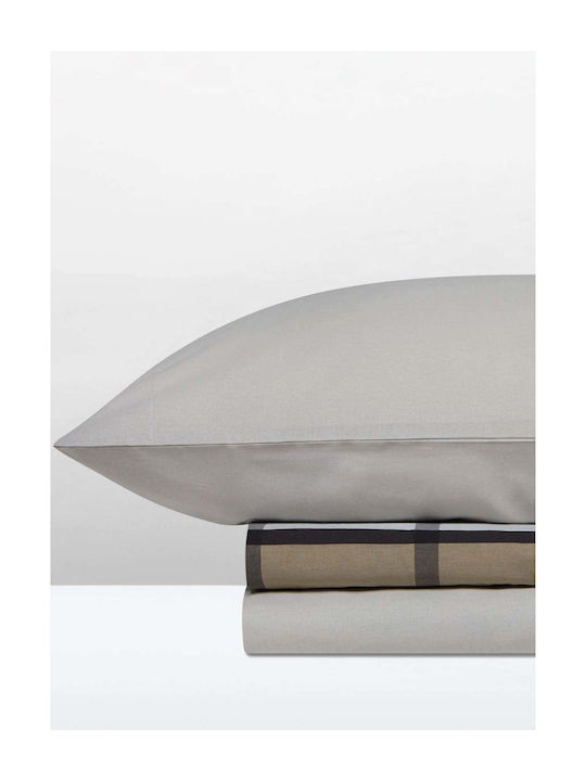 Aigaion Set Bed Sheet with 2 Pillowcases Super-Double with Rubber Hugger 160x200+35cm 3 (3 Pieces)