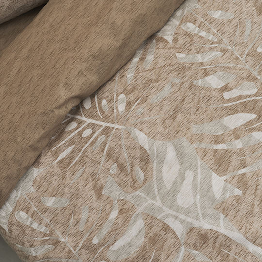 Charalambidis Textiles Όαση Σετ Σεντόνια Υπέρδιπλα 220x260εκ. Μπεζ (4τμχ)