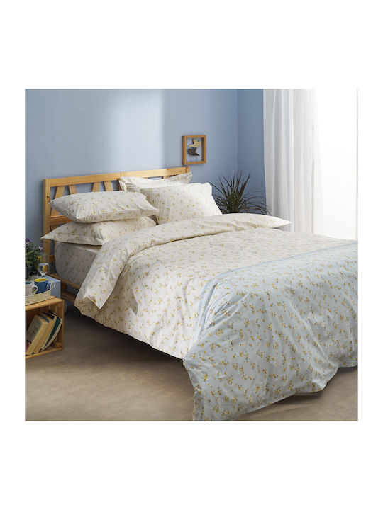 Charalambidis Textiles Ρετρό Σετ Σεντόνια Υπέρδιπλα 220x260εκ. Μπεζ (4τμχ)