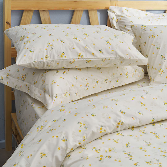 Charalambidis Textiles Retro Bettlaken Super-Doppel 220x260cm Beige 4 Stück