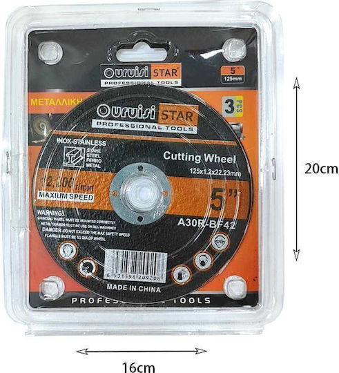 Ansin Metal Cutting Disc 125mm 3 Pieces