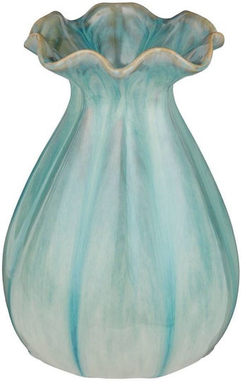 Butlers Dekorative Keramikvase Flora Blau Y31cm