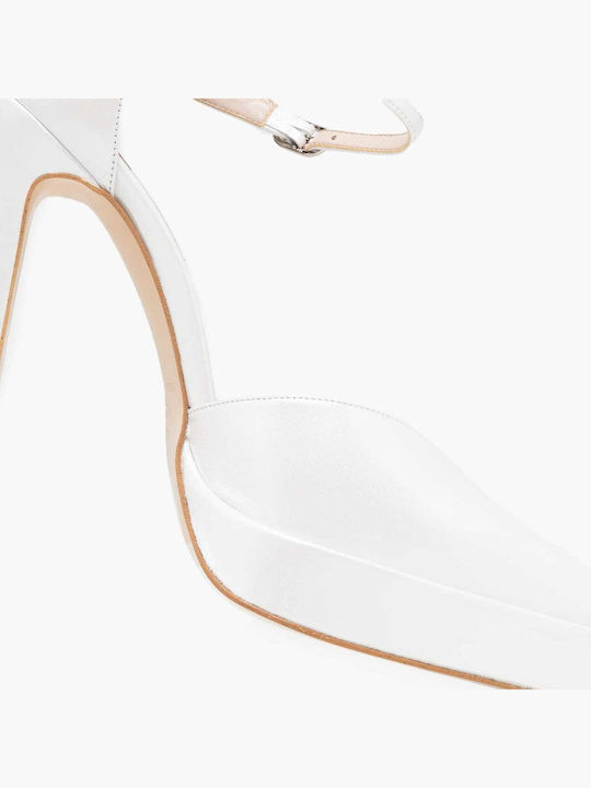 Leather White Heels