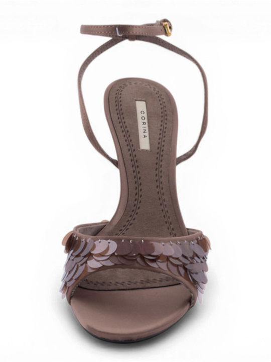 Fabric Brown Sandals