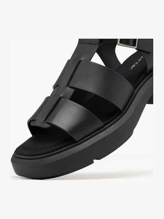 Leather Sandals Black