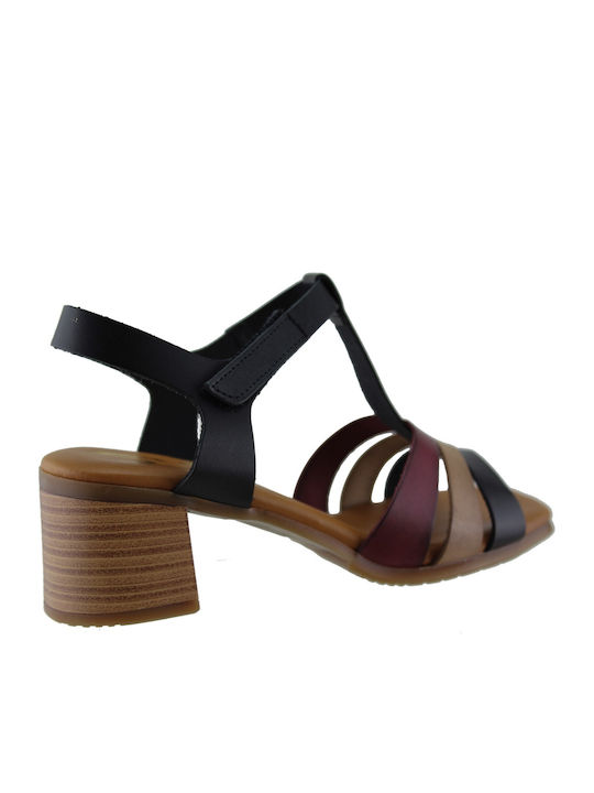 Damen Sandalen Aus Leder Schwarz