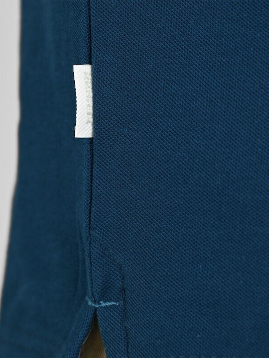 Kurzarm Herrenbluse Petrol Blau
