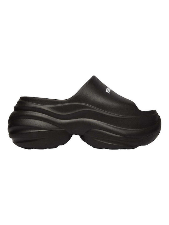 Summer Women's Platform Slippers Style Black