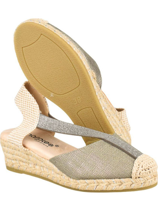Sommer Damenplattformen im Stil Espadrilles Khaki