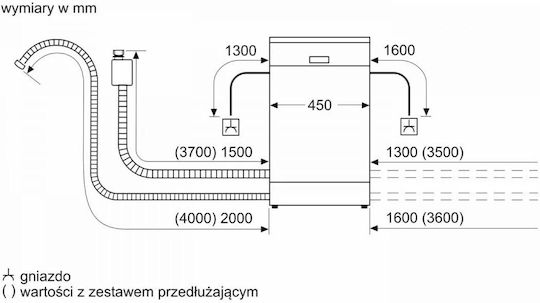 Bosch Напълно вградена съдомиялна машина с Wi-Fi за 10 комплекта Ш44.8xВ81.5см.