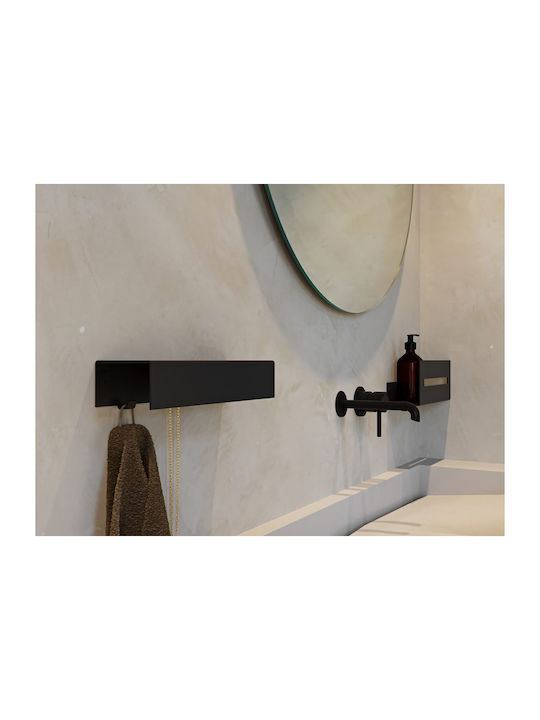 Verdi Wall Mounted Bathroom Shelf Metallic 10x10x23cm White