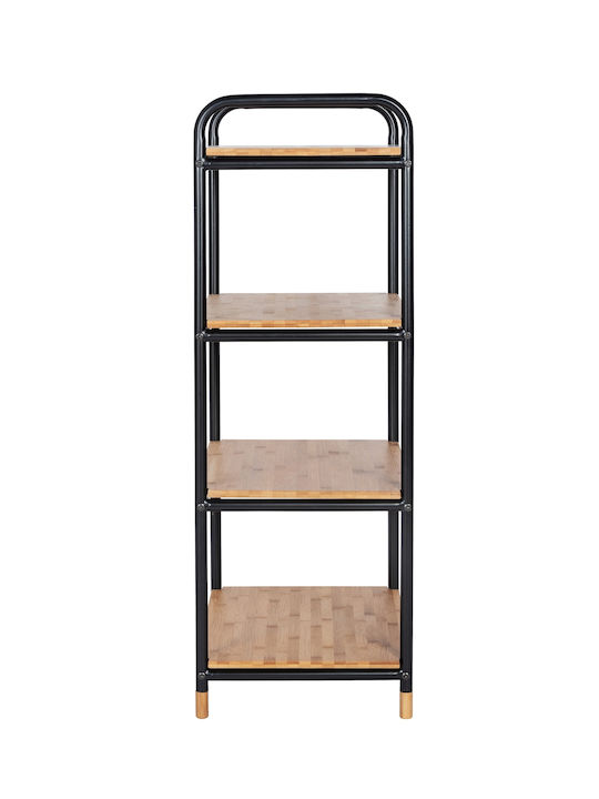 Loft Bookcase Natural Black 72x33.5x92.5cm