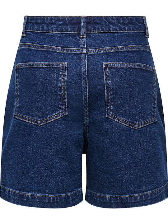 Women's High Waist Denim Shorts Blue