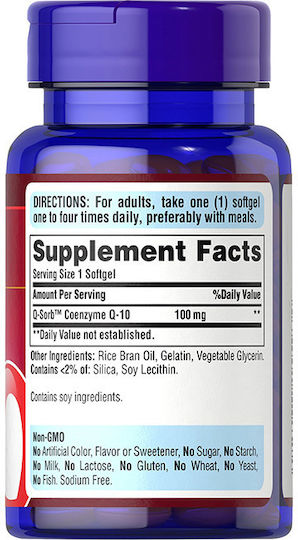 Puritan's Pride Co Q-10 100mg 60 Capsule Moi