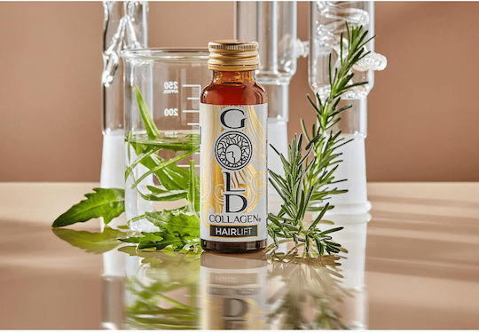 Colagen Lichid Marin Hidrolizat Cheratină Biotină Creșterea Părului Gold Collagen Hairlift 10 Fiole X 50 Ml