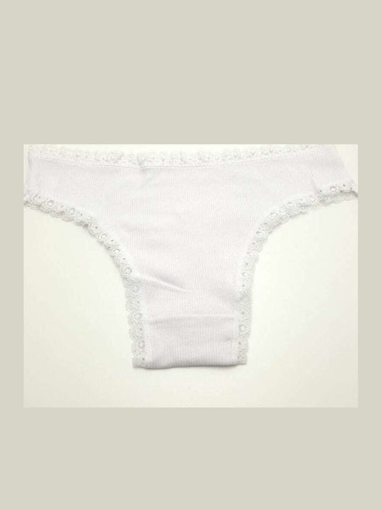 Cotton Women's Brazil with Lace White