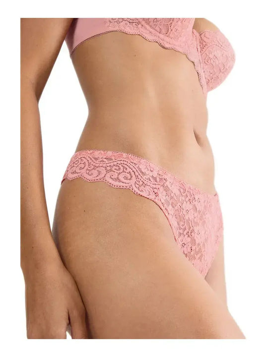 Amourette Hipster Γυναικείο String με Δαντέλα Cherry Rose