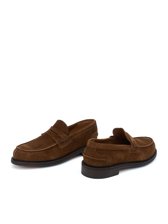 Suede Ανδρικά Loafers σε Καφέ Χρώμα