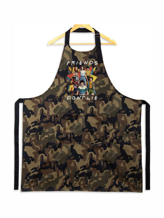 Koupakoupa Friends Dont Lie Şorţ De Bucătărie Maro 31.5x20cm KP_33413_apron-army