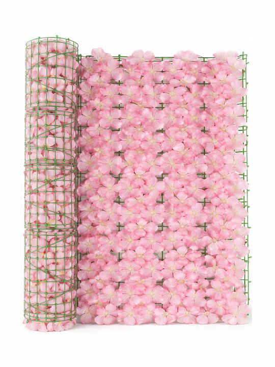 Bakaji Künstliche Pflanzen 1 X 3 Meter Rolle Robuster Draht Rosa Blumen