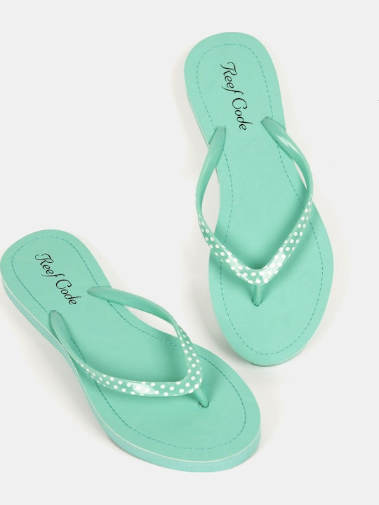 Women's Flip Flops in Turquoise Color