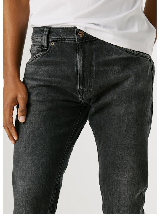 Men's Jeans Pants with Regular Tapered Fit Black