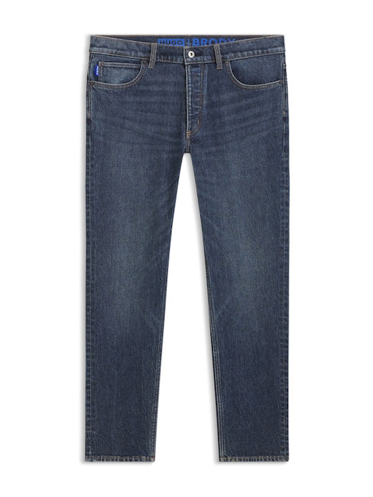 Men's Jeans Trousers with Regular Tapered Fit Blue