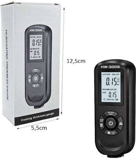High Accuracy Digital Coating Thickness Meter Hw-300s Digital Coating Thickness Gaug 013214