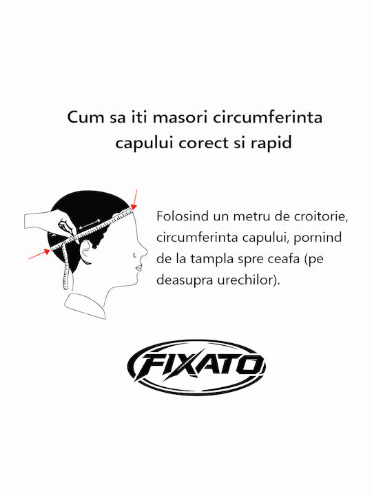 FIXATO Cască Moto Față Întreagă Gri