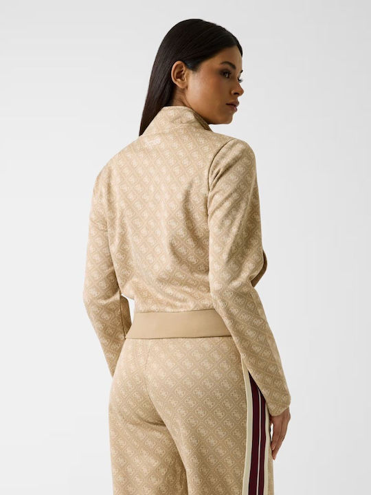 Women's Sweatshirt Cardigan Beige