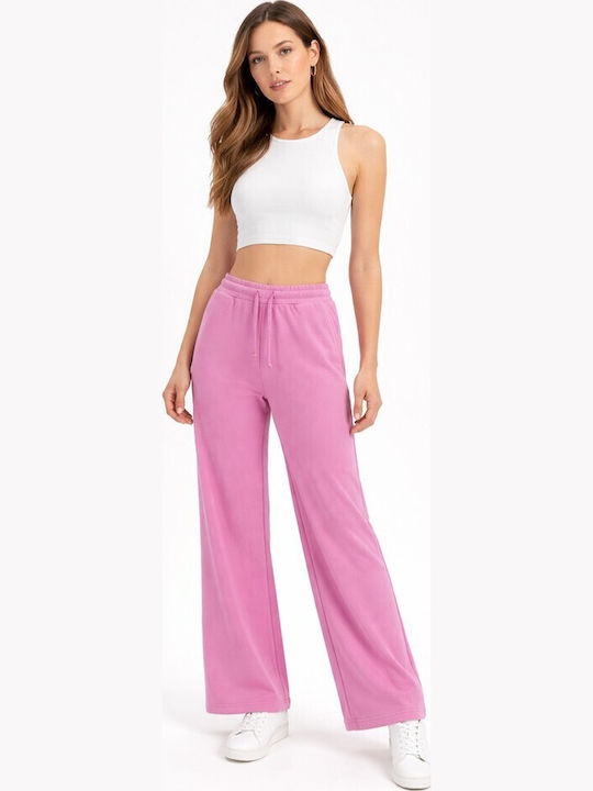 Pantaloni De Trening Cu Elastic Roz