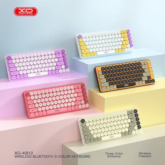 XO KB-12 Kabelloses Bluetooth Tastatur Englisch (US) Grau