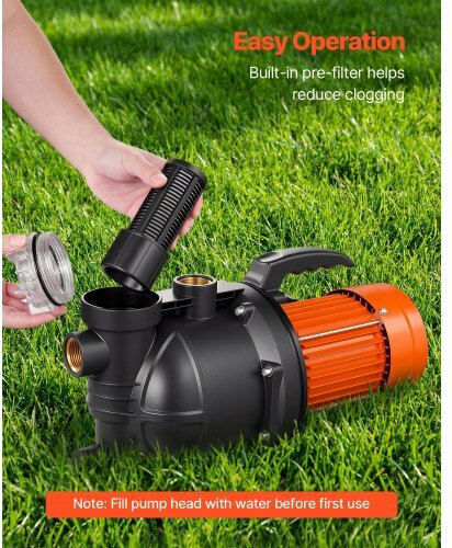 Vevor Electric Surface Pump With Automatic Suction 1300W Single-Phase