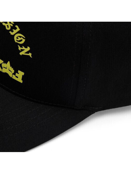 Fox Kids' Hat Jockey Fabric Black