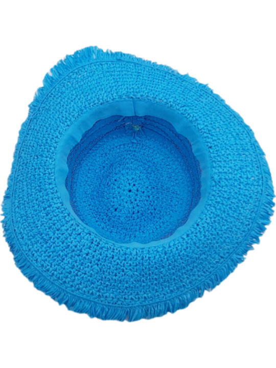 Brims and Trims Women's Wicker Hat Light Blue
